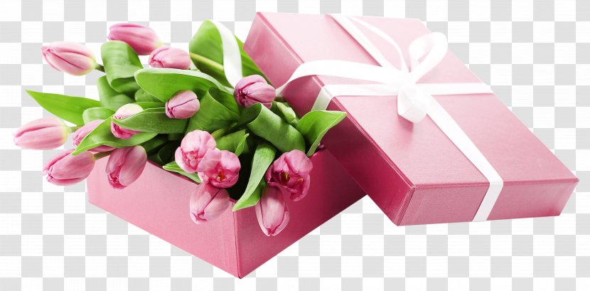 Tulip Pink Clip Art - Flowers - Box With Tulips Transparent Picture Transparent PNG