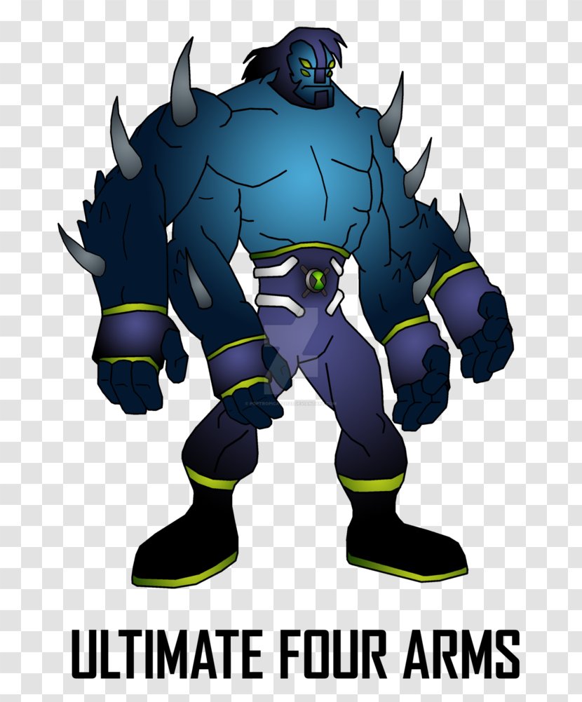 Four Arms Ben 10 Tennyson DeviantArt - Fictional Character - Omniverse Transparent PNG