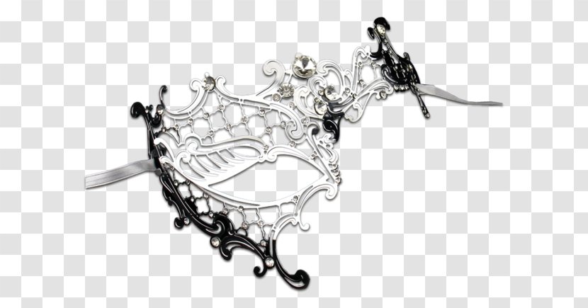 Brooch Silver White Black Jewellery - Body Jewelry - Phantom Of The Opera Mask Transparent PNG
