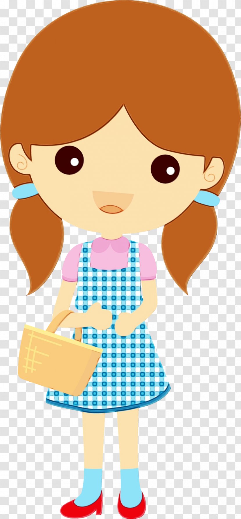Cartoon Clip Art Doll Toy Brown Hair - Child Transparent PNG