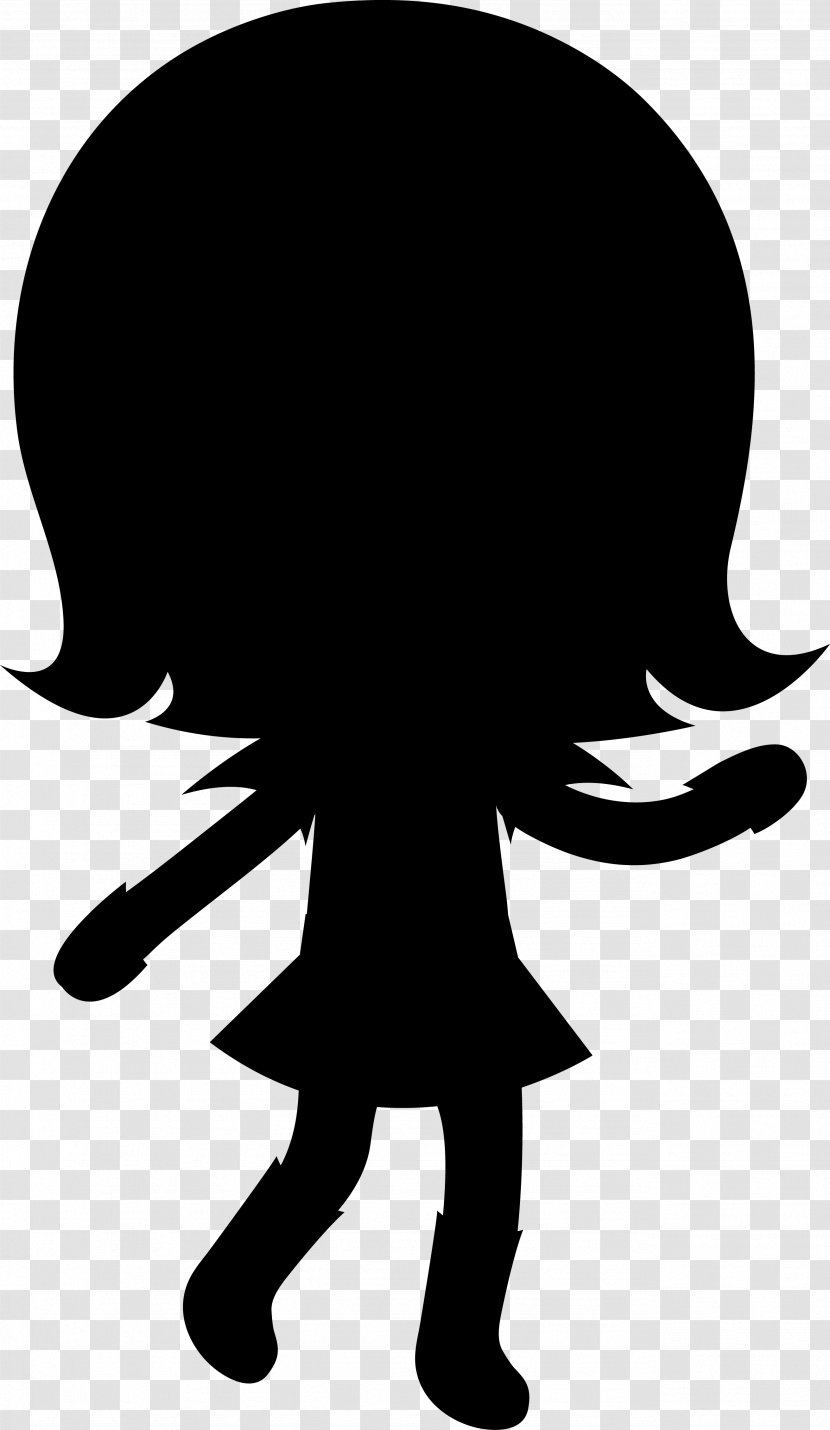 Clip Art Character Silhouette Fiction Black M - Blackandwhite - Monochrome Transparent PNG