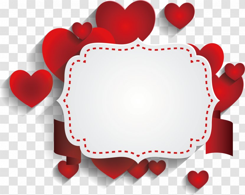 Valentine's Day Flyer Heart - Gift - Romantic Text Decoration Transparent PNG
