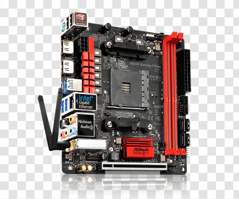 Socket AM4 Fatal1ty X370 Gaming-ITX/ac Mini-ITX Motherboard ASRock - Cpu - Am4 Transparent PNG