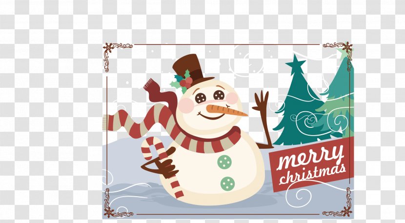 Santa Claus Christmas Snowman Illustration - Vector Transparent PNG