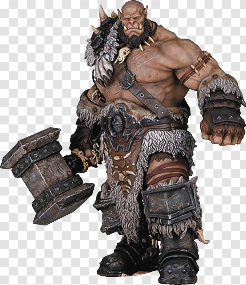Orgrim Doomhammer World Of Warcraft Figurine Azeroth Statue - Video Game Transparent PNG