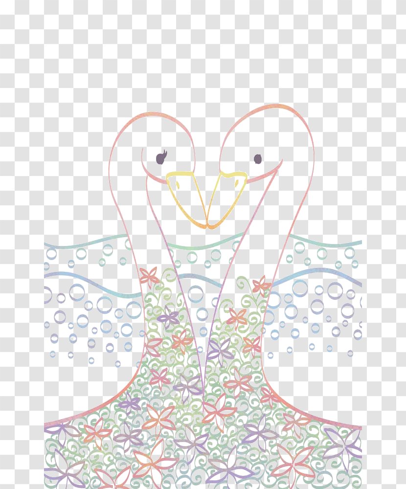 Cygnini Illustration - Watercolor - Hand-painted Swan Transparent PNG