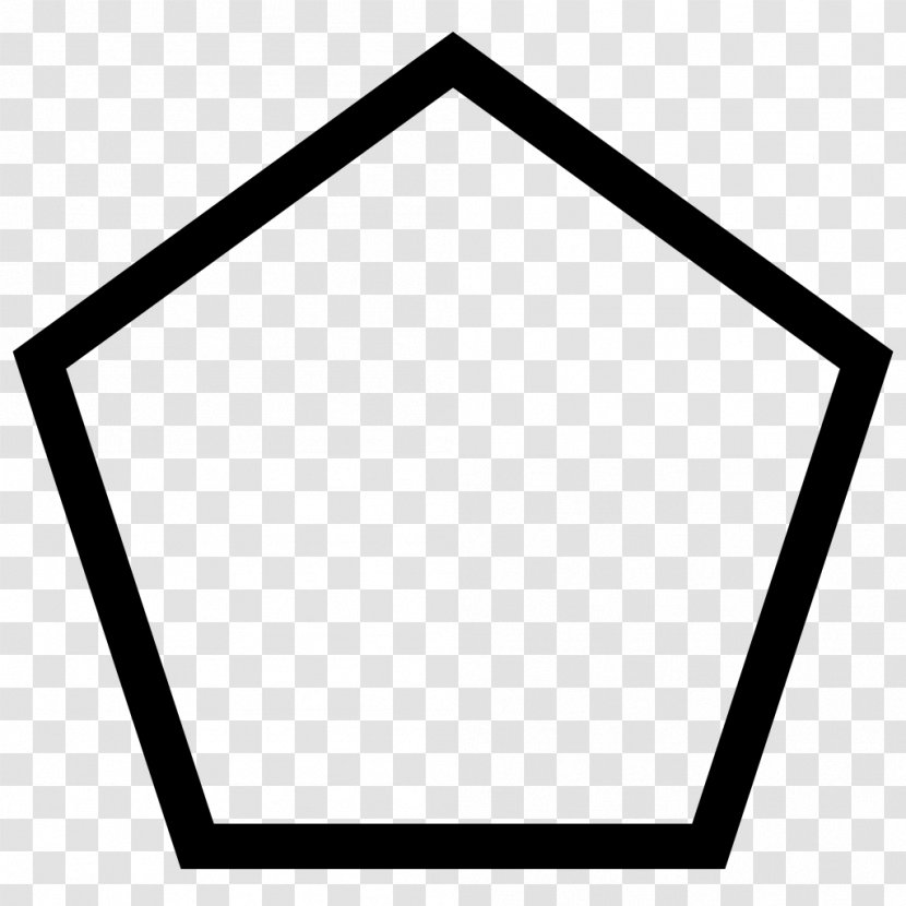Pentagon Shape Geometry Hexagon - Black And White - A Transparent PNG
