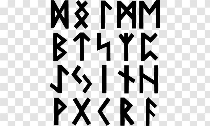 Runes Celts Ornament Viking Scandinavia - Black And White - Old Church Slavonic Transparent PNG