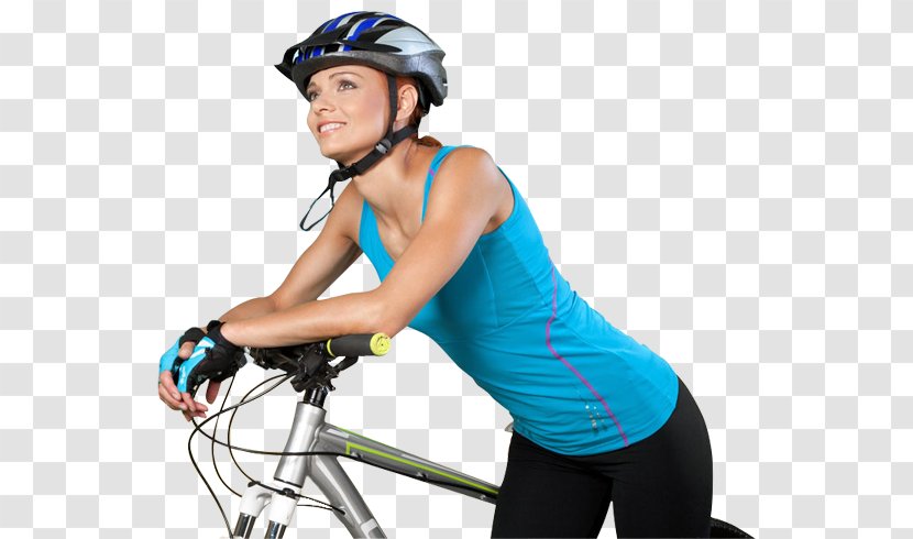 Cycling Bicycle Helmets Photography Woman - Joint - Dumbbell Fitness Beauty Transparent PNG