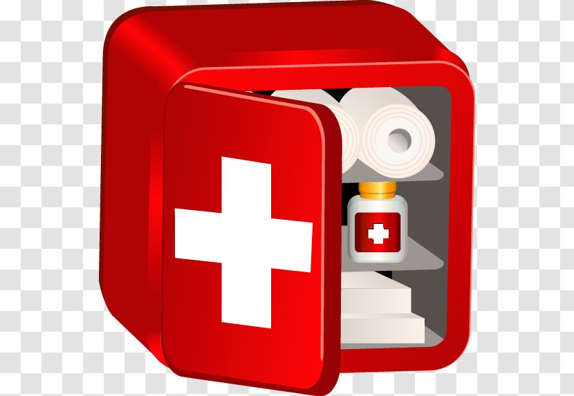 Medicine Medical Bag Pharmaceutical Drug First Aid Kit - Red Cross Kits Element Transparent PNG