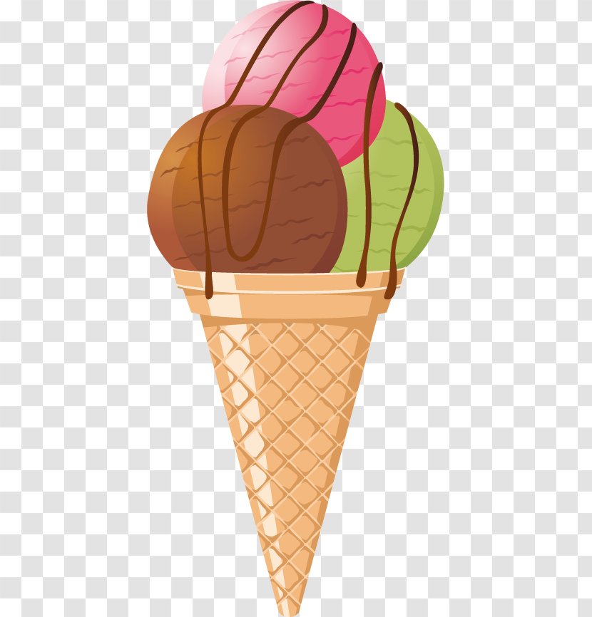 Chocolate Ice Cream Drawing Cones - Frozen Dessert - Summer Transparent PNG