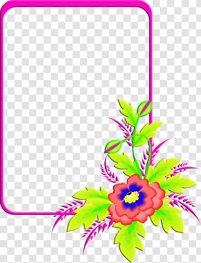 Flower Clip Art - Leaf - Frame Transparent PNG