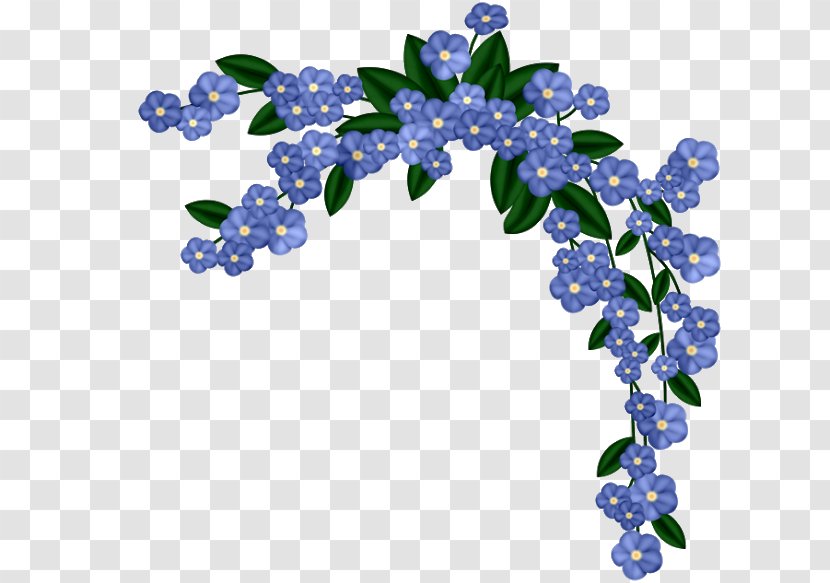 Flower Floral Design Violet Blue Purple - Picture Frames Transparent PNG