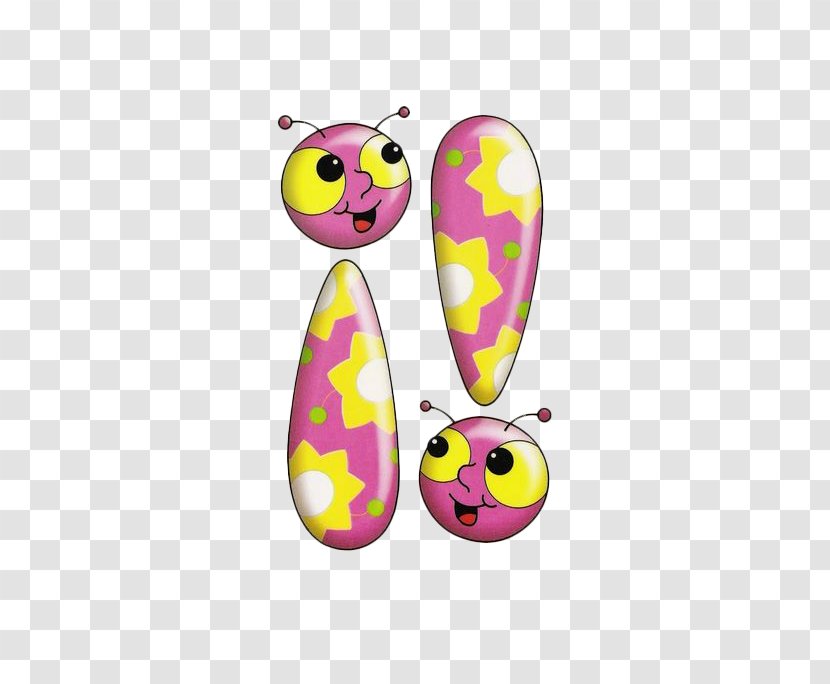 Exclamation Mark Question Sentence Punctuation Semicolon - Yellow - Cute Cartoon Bugs. Transparent PNG