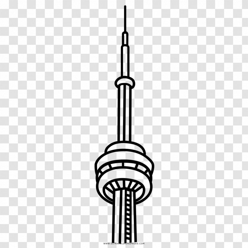 CN Tower Coloring Book Drawing Line Art - Cn - Silhouette Transparent PNG