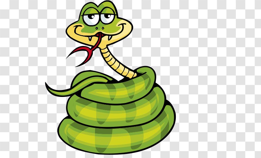 Snake Green Anaconda Cobra God Zmei Clip Art - Common European Viper - Cartoon Snakes Transparent PNG