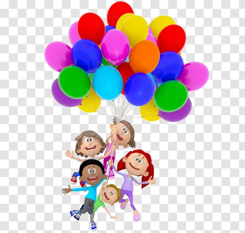 Flying Balloons Girl Child Cartoon Stock Illustration - Balloon Transparent PNG