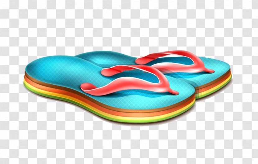 Slipper Shoe Adobe Illustrator - Blue Sandals Illustration Transparent PNG
