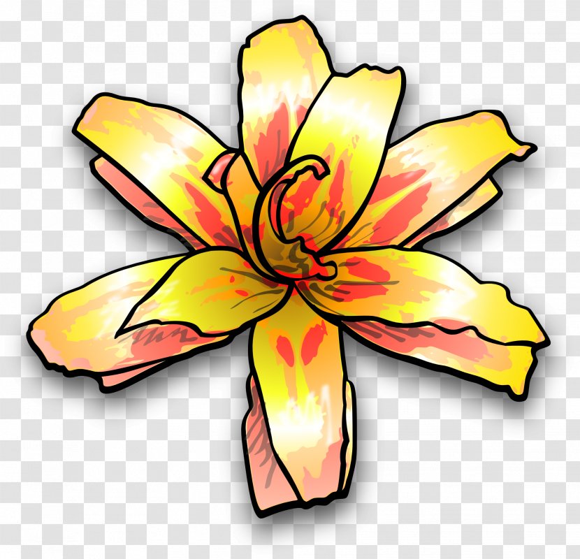 Flower Yellow Clip Art - Symmetry - Lily Transparent PNG