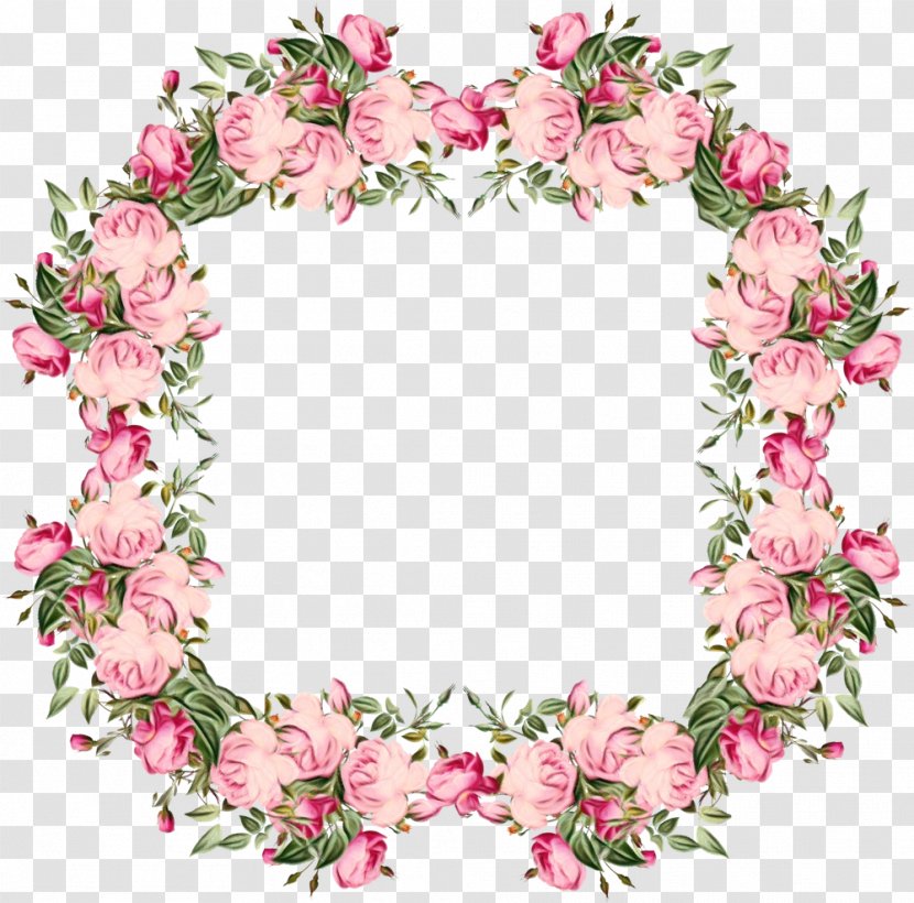 Rose Picture Frames Pink Flower Clip Art - Lei - Floral Design Transparent PNG