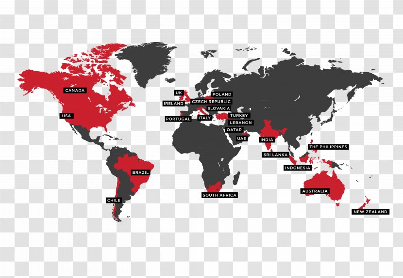 World Map Globe - Red - Food Transparent PNG