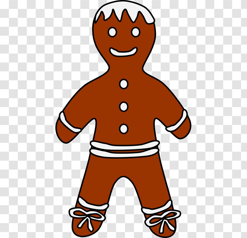 Gingerbread Man Chocolate Chip Cookie Biscuits Clip Art - Thumb - Biscuit Transparent PNG