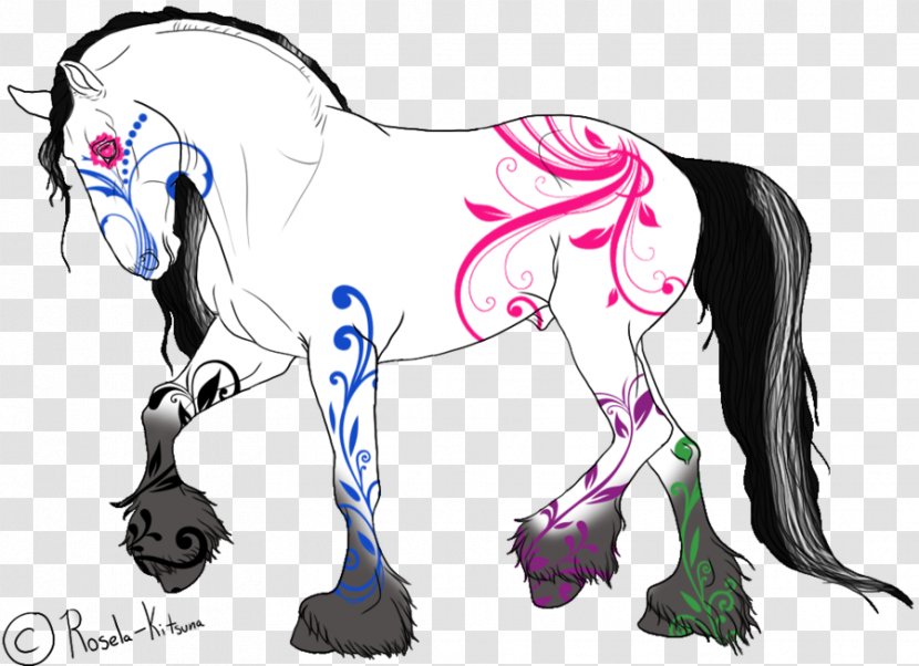 Stallion Mustang Colt Mane Unicorn - Silhouette - Day Of The Dead Transparent PNG