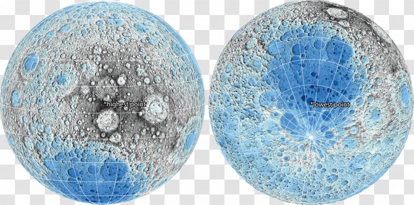 Apollo Program Moon Topographic Map Lunar Reconnaissance Orbiter - Topography Transparent PNG