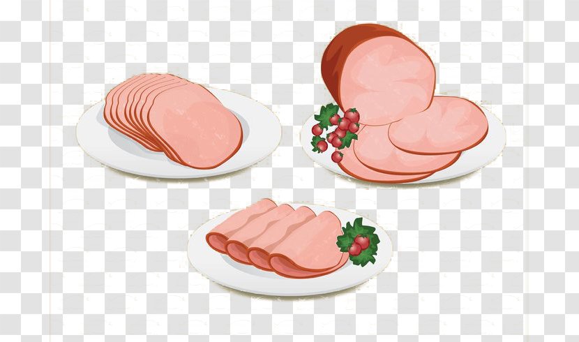 Sausage Ham Breakfast Bacon - Drink - Meat Vector Transparent PNG