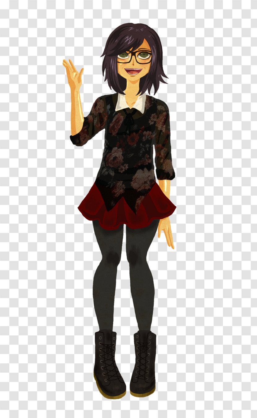 Legendary Creature Cartoon Black Hair Costume - Brown - Selfportrait Transparent PNG