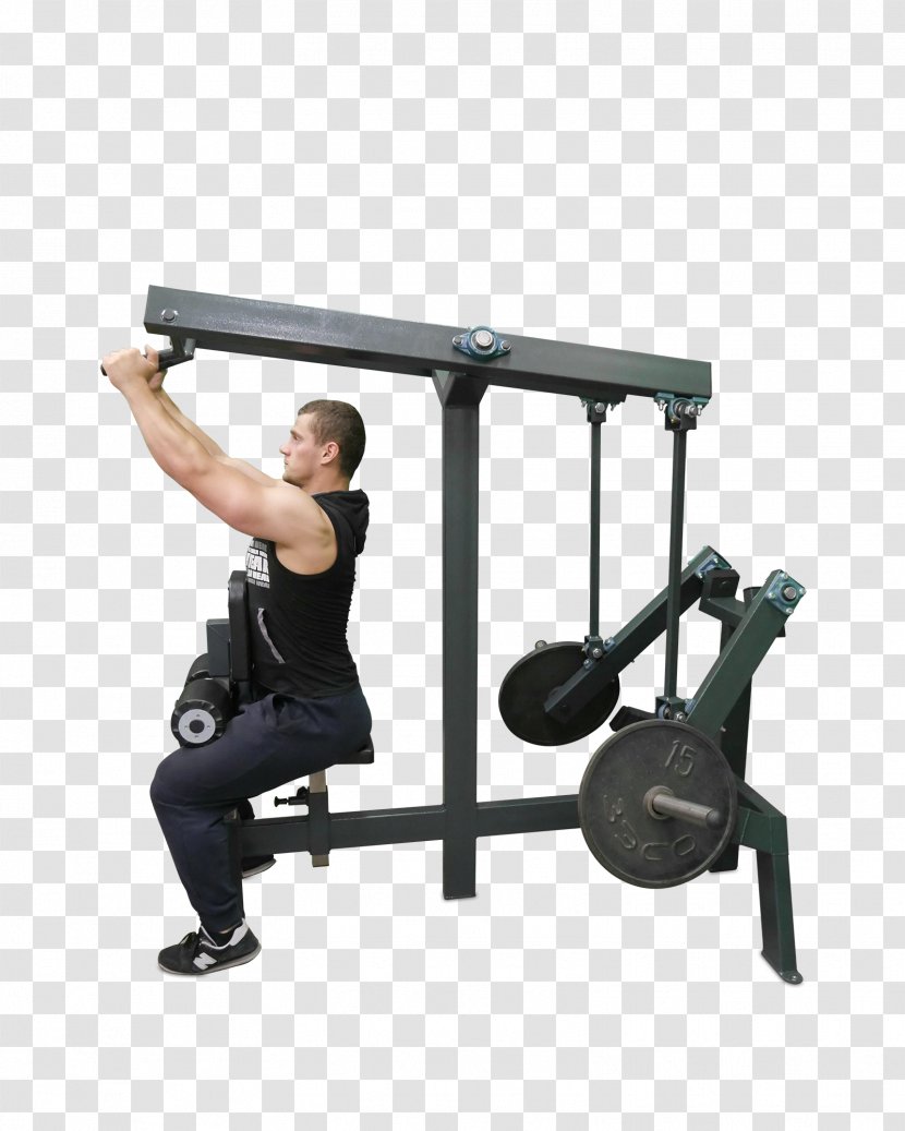Pulldown Exercise Shoulder Machine Equipment - Weight Training - Barbell Transparent PNG