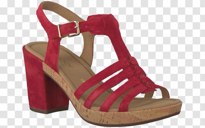 Sandal Absatz Gabor Women Red Leather - Wedges Shoes For Transparent PNG