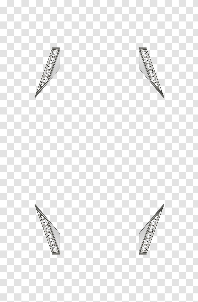 Earring Body Jewellery Angle Silver - Fashion Accessory Transparent PNG