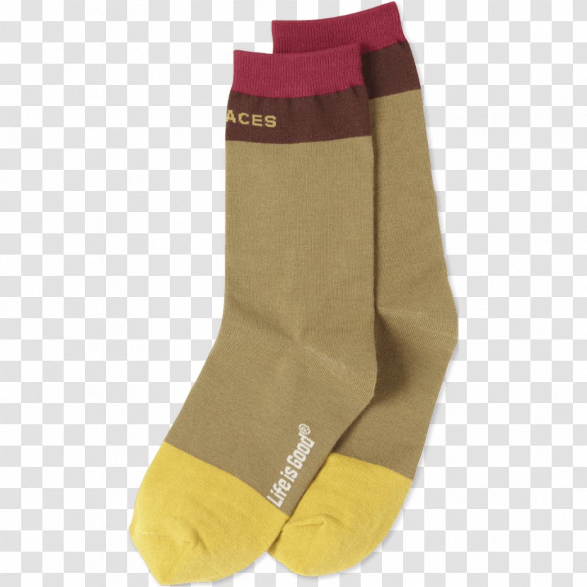 Khaki SOCK'M - Yellow - Color Block Transparent PNG