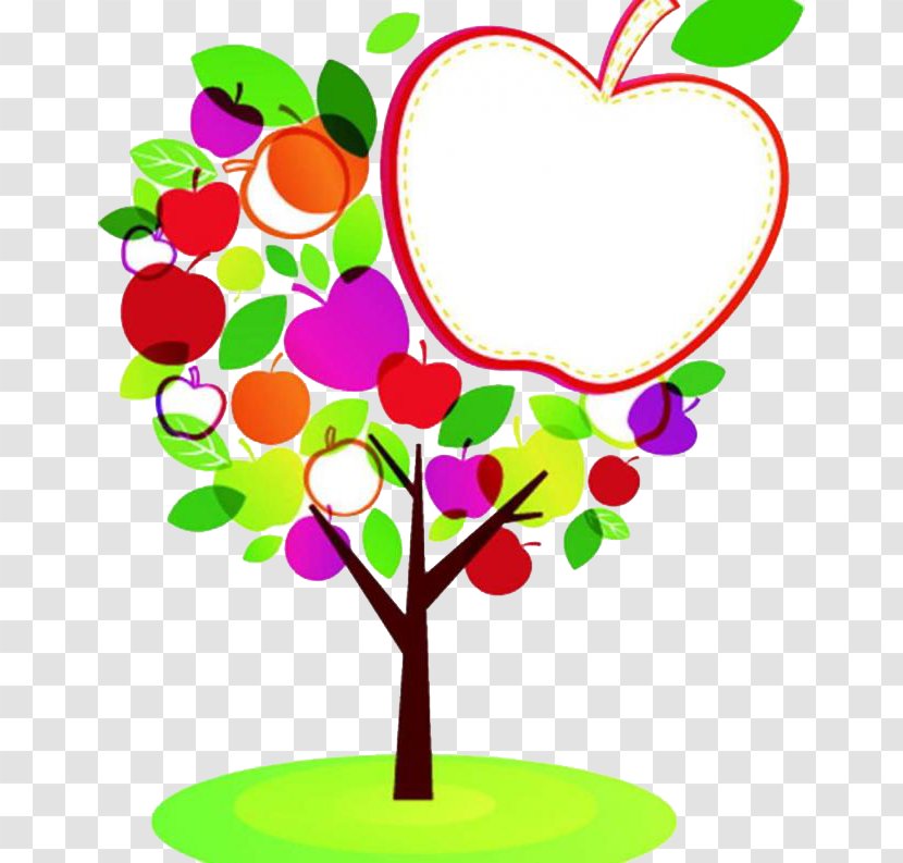Apple Cartoon Illustration - Fruit - Tree Transparent PNG