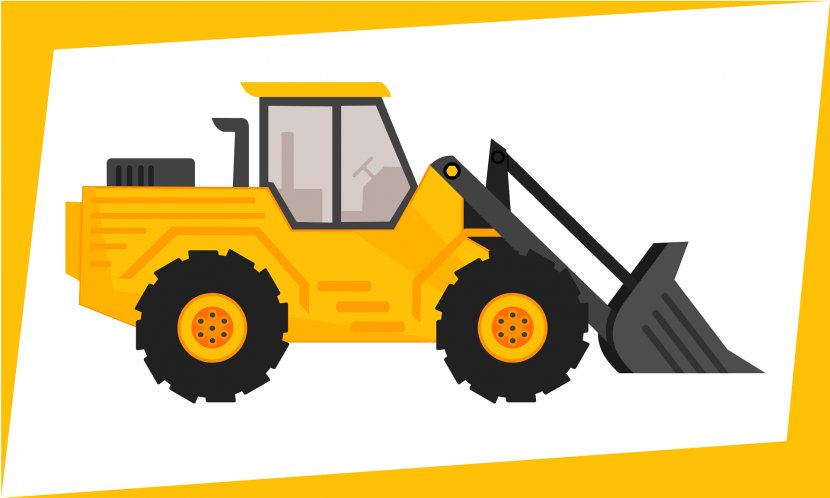 Loader Backhoe Excavator Tractor - Construction Equipment Transparent PNG