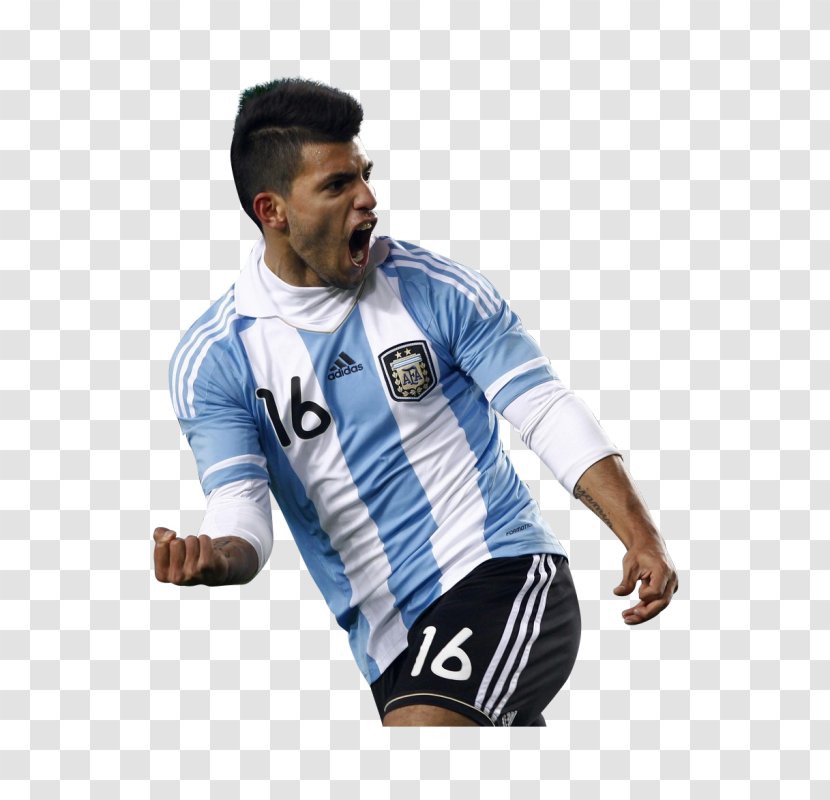 Sergio Agüero Argentina National Football Team Player Jersey - Sleeve Transparent PNG