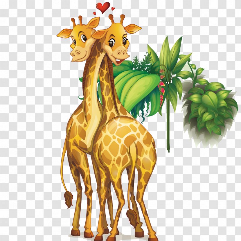 Giraffe Illustration - Royaltyfree - Loving Transparent PNG