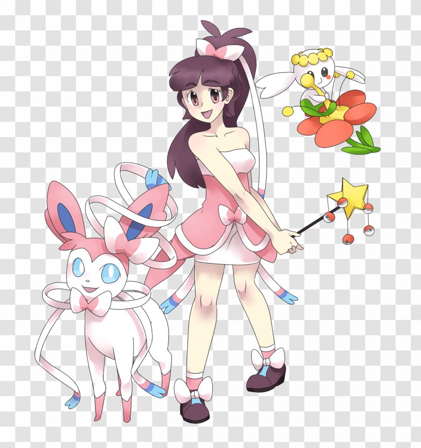Pokémon X And Y Trainer Sylveon Fairy - Flower - Pokemon Transparent PNG