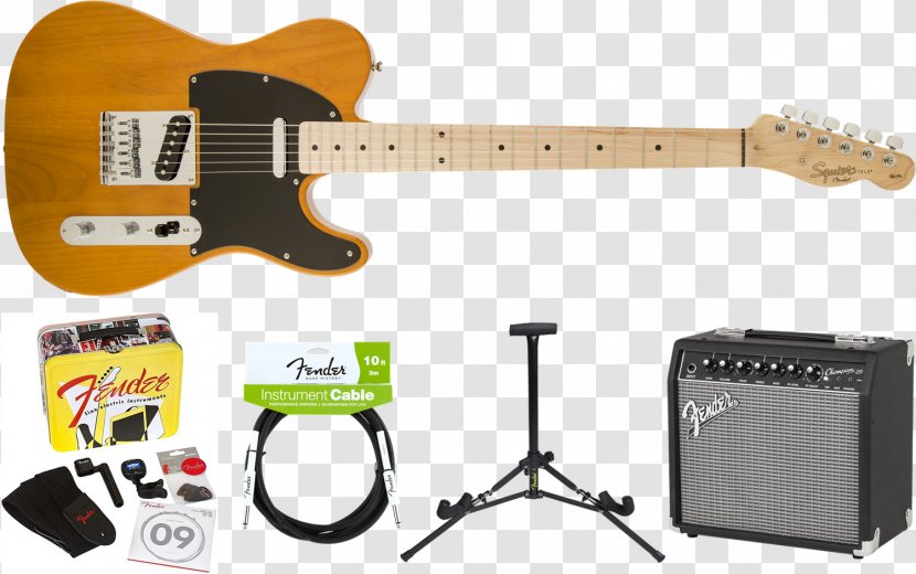 Squier Fender Telecaster Electric Guitar Stratocaster Musical Instruments Corporation - Instrument Accessory Transparent PNG