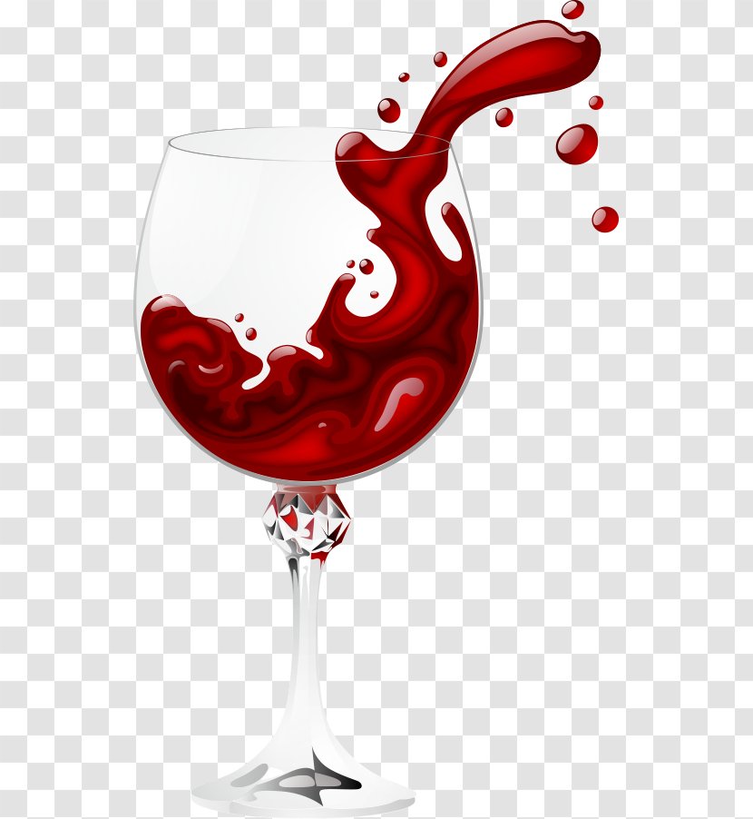Red Wine Glass - Drink - Vector Transparent PNG