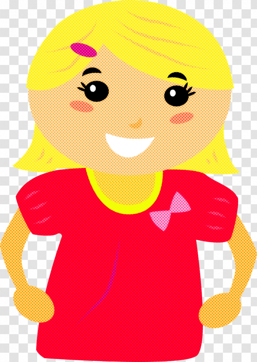 Cartoon Yellow Finger Child Smile Transparent PNG