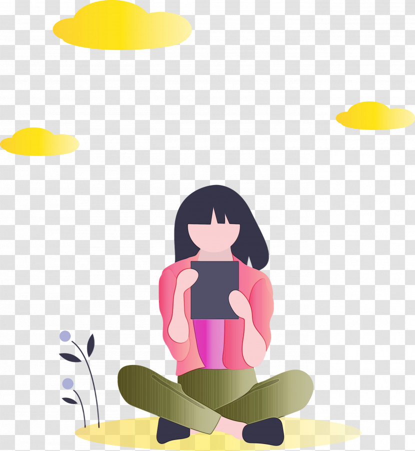 Cartoon Physical Fitness Yoga Sitting Meditation Transparent PNG