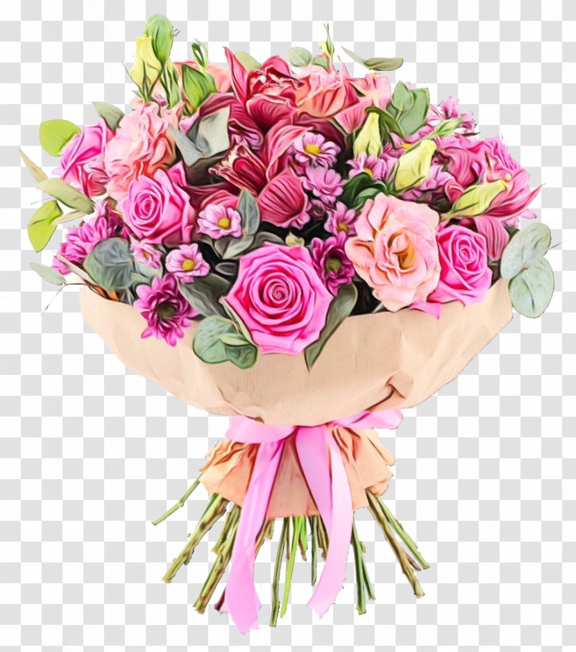 Flower Bouquet Floristry Rose Lily - Garden Roses Transparent PNG