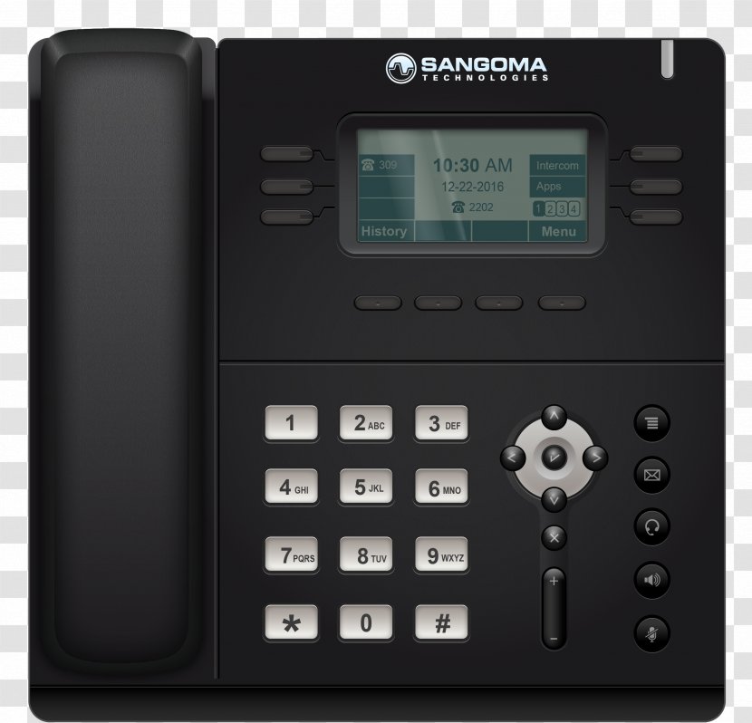 VoIP Phone Sangoma Technologies Corporation Asterisk Telephone Voice Over IP - Cord Transparent PNG