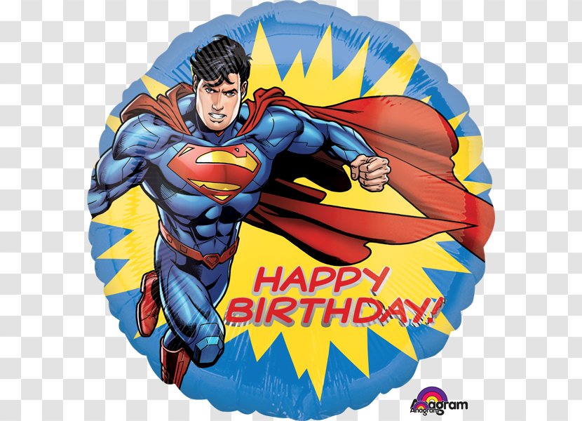 Superman Mylar Balloon Birthday Party - Action Figure Transparent PNG