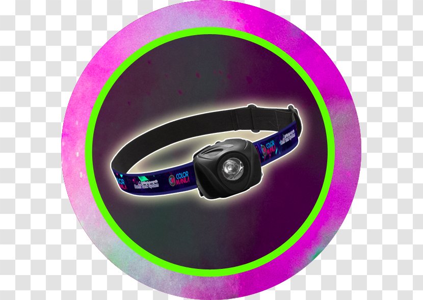 Blacklight Headlamp Headphones Alabang - Purple - Light Transparent PNG