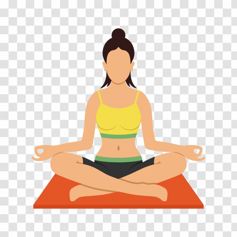 Vector Graphics Meditation Clip Art Yoga Asana - Leg - Cartoongirl Background Transparent PNG