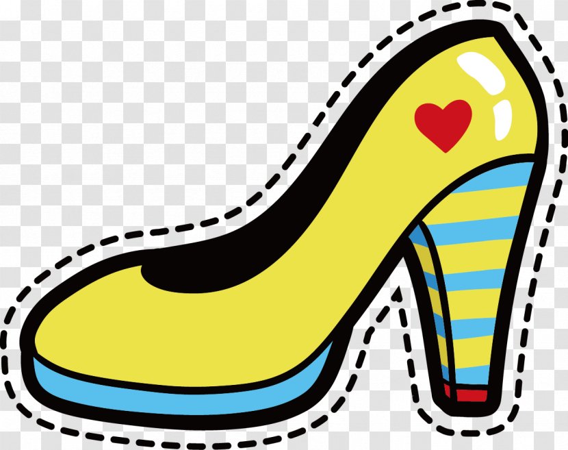 High-heeled Footwear Drawing Clip Art - Shoe - Cartoon Heels Transparent PNG