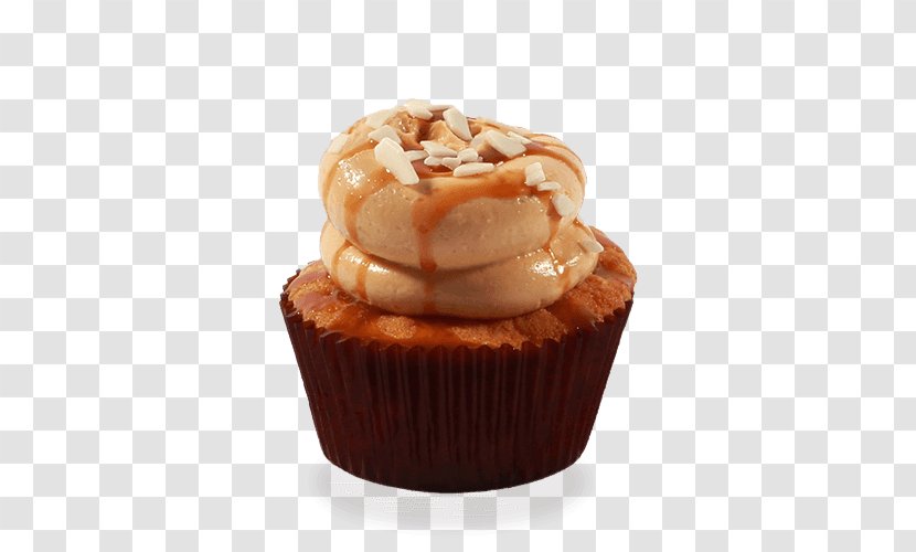 Cupcake Fudge White Chocolate Muffin Frosting & Icing - Caramel Transparent PNG